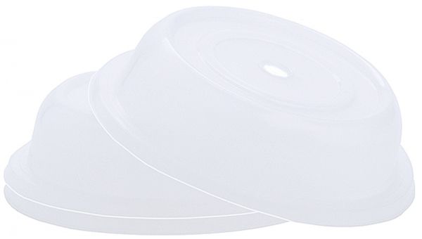 Tellerglocke, transparent, mit Griffloch, Polypropylen, D: 21 cm, H: 6 cm