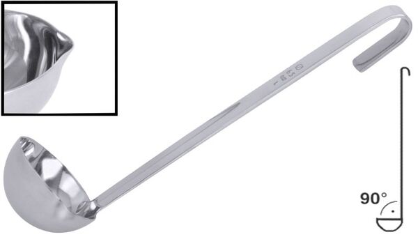 Dressingschöpfer fugenlos, Edelstahl, I: 0,03 ltr., D: 5 cm, Stiellänge: 22 cm
