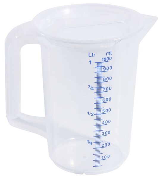 Messbecher mit Deckel, I: 1 ltr., D: 11 cm, H: 16 cm, PP