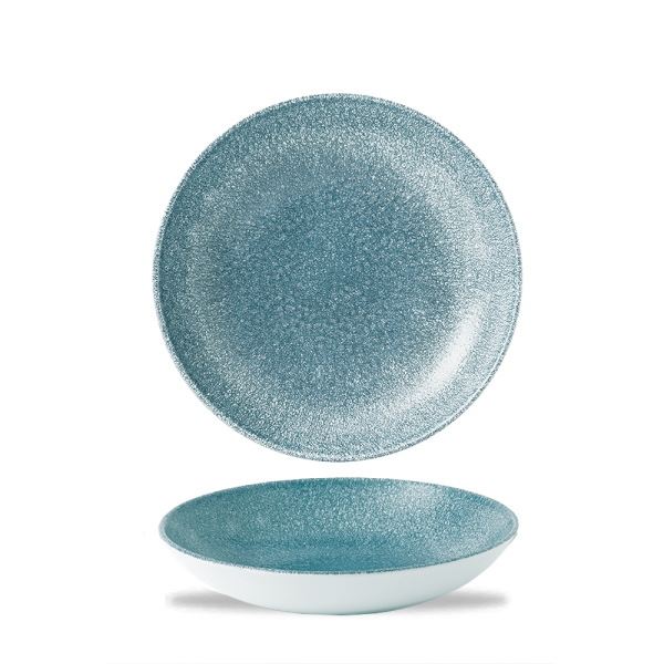 Churchill, Raku : Topaz Blue - Teller tief Coup, 18,2 cm/ 0,43 ltr.