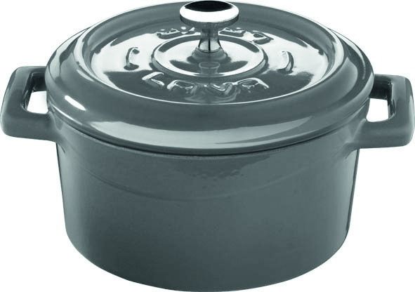 Playground, Gusseisen - Cocotte grau rund 10 cm/ 0,35 ltr.