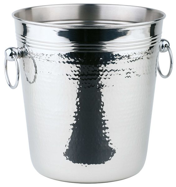 Wein / Sektkühler D: 21 cm, H: 21,5 cm, I: 4 ltr., Edelstahl poliert, mit massiven RingGriffen