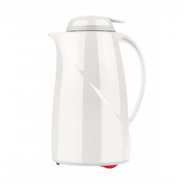 Isolierkanne Helios Wave Push, Inhalt: 1,0 ltr., Farbe: weiß