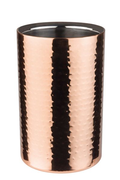 Flaschenkühler COPPER D: 12 / 10 cm, H: 20 cm, Edelstahl, außen Kupferoptik, doppelwandig