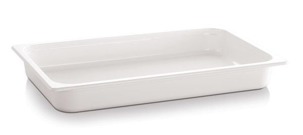 GN 1/2 Behälter ECO LINE 32,5 x 26,5 cm, Tiefe: 65 mm, Melamin, weiss, I: 3,4 ltr.