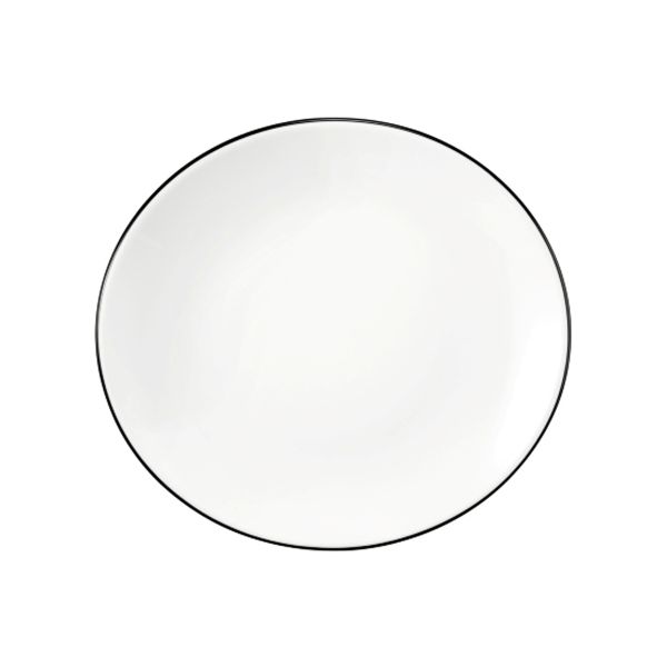 Seltmann Weiden, Modern Life : 10826 Black Line - Speiseteller oval 5193, 27 cm