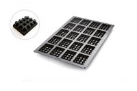 Silikon - Backform 400 x 600 mm, Waffel, 20 x 113 ml, 95 x 70 mm, H: 24 mm Silikon - Backform 400 x 600 mm, Waffel, 20 x 113 ml, 95 x 70 mm, H: 24 mm