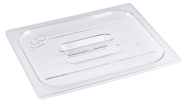 Auflagedeckel GN 1/2 zu Serie 8212, Griffmulde, Polycarbonat, 26,5 x 32,5 cm