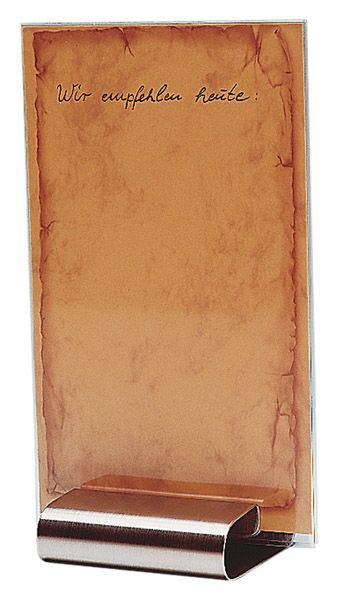 Tischkartenhalter 8 x 7 cm, H: 2 cm, Edelstahl, matt poliert