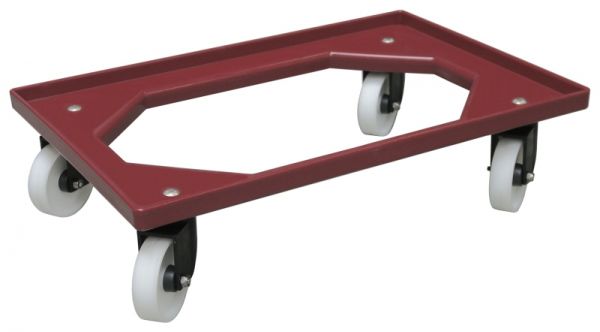 Rollwagen für Behälter, ABS-Kunststoff, 250 kg Traglast, 62 x 42 x 15 cm