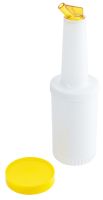 Dosier-/ Vorratsflasche, mit Deckel gelb, I: 1 ltr., D: 9 cm, H: 33,5 cm, SAN Dosier-/ Vorratsflasche, mit Deckel gelb, I: 1 ltr., D: 9 cm, H: 33,5 cm, SAN