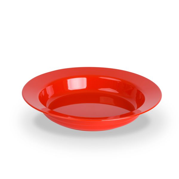 Teller tief PC, uni, rot, D: 19 cm/ 0,35 ltr.