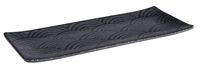 Tablett DARK WAVE, Melamin, 29 x 12 cm, H: 1,5 cm, innen: Dekor, außen: schwarz Tablett DARK WAVE, Melamin, 29 x 12 cm, H: 1,5 cm, innen: Dekor, außen: schwarz