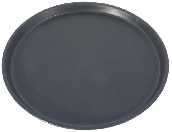 Servierplatte rund 2 x Gastro Tablett rutschfest schwarz Bar Serviertablett