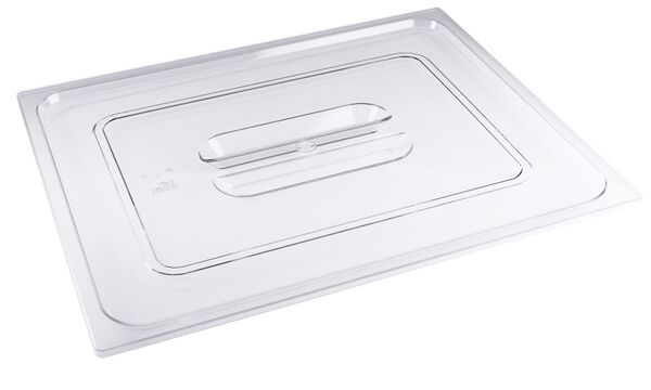 Auflagedeckel GN 2/1 zu Serie 8221, Griffmulde, Polycarbonat, 53 x 65 cm