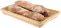 Korb GN 1/2 32,5 x 26,5 cm, H: 10 cm Polypropylen, hellbeige Korb GN 1/2 32,5 x 26,5 cm, H: 10 cm Polypropylen, hellbeige