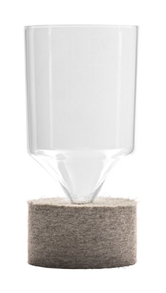 Playground, Glas - Vase breit m. Filzsockel, D: 7,6 x H: 16,5 cm