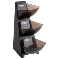 Multi Rack, 3stufig, Edelstahl, ABS, 4-teiliges Set, Schüttten 1 ltr., 19 x 24 x 41 cm, Farbe: grau Multi Rack, 3stufig, Edelstahl, ABS, 4-teiliges Set, Schüttten 1 ltr., 19 x 24 x 41 cm, Farbe: grau
