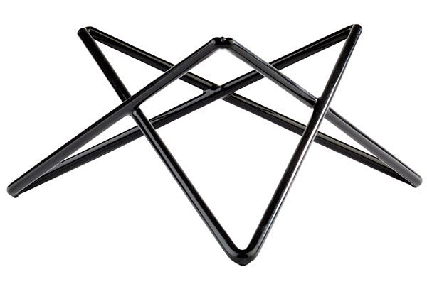 Buffetständer PRISMA, D: 26 cm, H: 10,5 cm, Metall, schwarz ummantelt