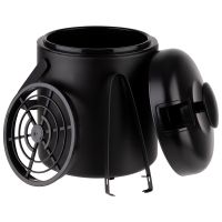 Vorschau: Eiseimer, 3teiliges Set, Edelstahl, PP/ ABS, für max. 50 Eiswürfel, D: 14 cm, H: 22 cm, I: 1,3 Liter, Farbe: schwarz Vorschau: Eiseimer, 3teiliges Set, Edelstahl, PP/ ABS, für max. 50 Eiswürfel, D: 14 cm, H: 22 cm, I: 1,3 Liter, Farbe: schwarz