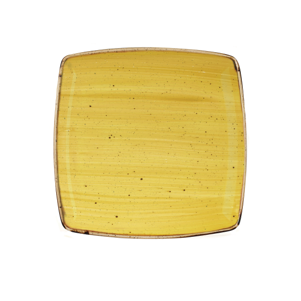 Churchill, Stonecast : Mustard Seed Yellow - Platte tief quadratisch 26,8 x 26,8 cm