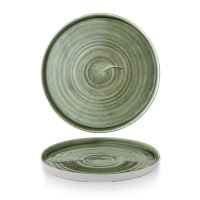 Churchill, Stonecast Patina : Burnished Green - Teller flach m. erhöhten Rand, 26 x 2 cm Churchill, Stonecast Patina : Burnished Green - Teller flach m. erhöhten Rand, 26 x 2 cm