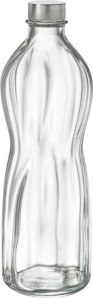 Bormioli, Aqua - Flasche m. Metallschraubverschluss 9 x 28,1 cm/ 1,00 ltr.