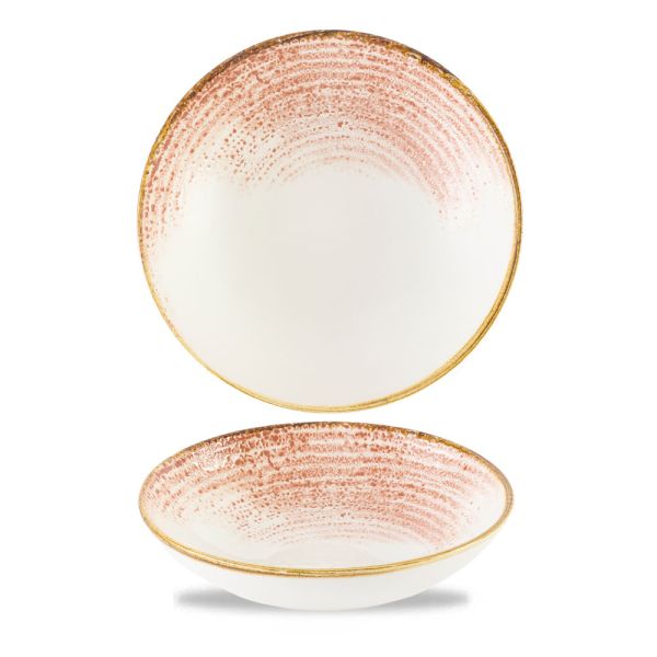 Churchill, Homespun Accents : Coral - Teller tief Coup, 18,2 cm/ 0,43 ltr.