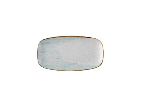 Churchill, Stonecast Accents : Duck Egg Blue - Chefs Platte rechteckig, 35,5 x 18,9 cm