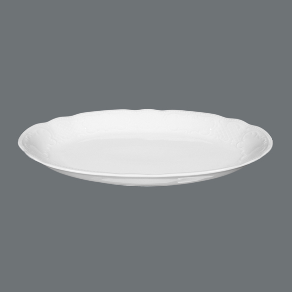Seltmann Weiden, Salzburg - Platte oval, weiss uni, 28 cm