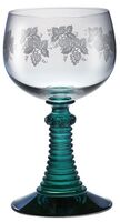 Römer Weintraube m. antikblauem Fuß u. Füllstrich 0.25 ltr.|-|, Inhalt: 294 ml, H: 160 mm, D: 78 mm Römer Weintraube m. antikblauem Fuß u. Füllstrich 0.25 ltr.|-|, Inhalt: 294 ml, H: 160 mm, D: 78 mm
