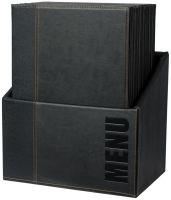 Speisekartenmappen A4, schwarz, 20 Mappen im Kasten Speisekartenmappen A4, schwarz, 20 Mappen im Kasten