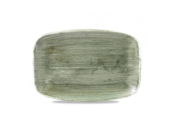 Churchill, Stonecast Patina : Burnished Green - Chefs Platte rechteckig, 34,4 x 23,4 cm