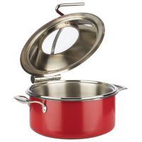 Vorschau: Chafing Dish, 4-tlg. Set, D: 30,5 cm, H: 17,5 cm, 18/8 Edelstahl, Fb. rot Vorschau: Chafing Dish, 4-tlg. Set, D: 30,5 cm, H: 17,5 cm, 18/8 Edelstahl, Fb. rot
