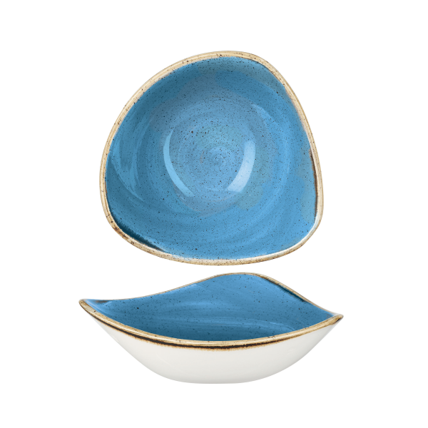 Churchill, Stonecast : Cornflower Blue - Schale dreieckig, 15,3 cm/ 0,26 ltr.