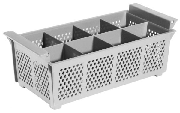 Besteckspülkorb, PP, stapelbar, grau, 43 x 21 x 15 cm