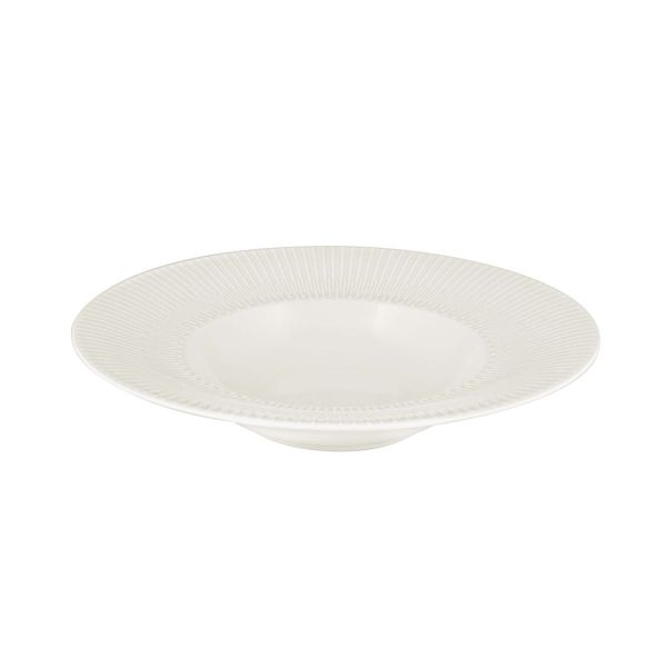 Schönwald, Vibes - Teller tief rund Fahne Relief, bonewhite, 24 cm/ 0,25 ltr.
