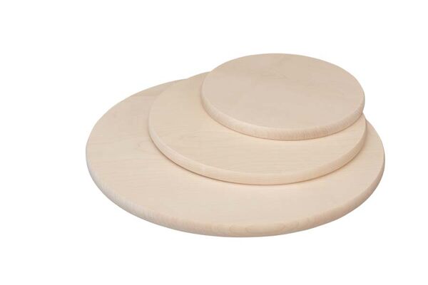 Pizzabrett, rund, Birkenmultiplex natur, D: 40 cm, H: 0,8 cm