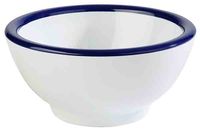 Schale PURE, FRUITS D: 13 cm, H: 6,5 cm, Melamin, weiss, blauer Rand, hochglänzend, 0,3 ltr. Schale PURE, FRUITS D: 13 cm, H: 6,5 cm, Melamin, weiss, blauer Rand, hochglänzend, 0,3 ltr.