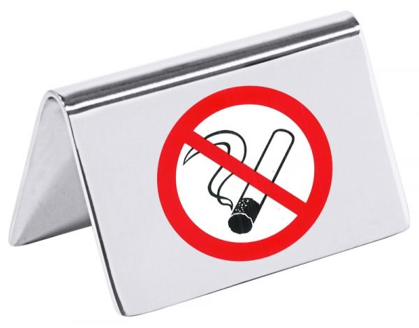 Nichtraucherschild, glänzend, mit Aufkleber D: 3 cm, B: 6,5 cm, H: 4 cm