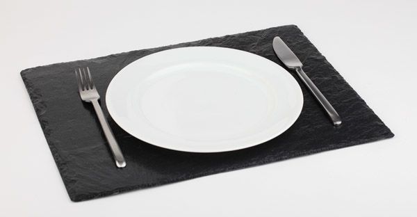 Naturschieferplatte 45 x 30 cm, Materialstärke 6 - 9 mm, gebrochene Kanten