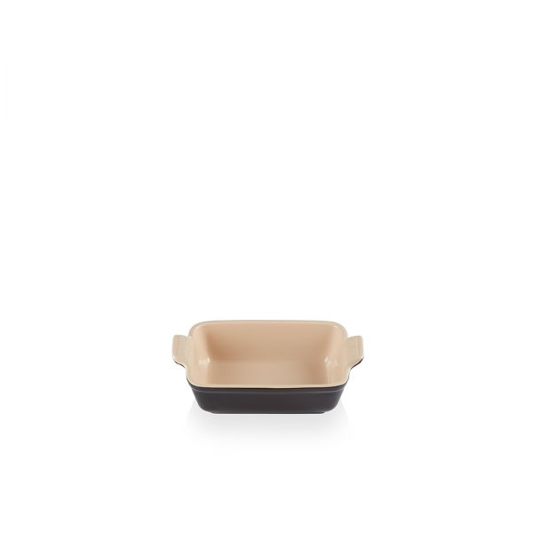 Le Creuset, Steinzeug - Auflaufform Tradition, 19 cm/ 1,1 ltr., Fb. Schwarz glänzend