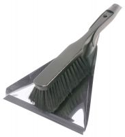 Kehrschaufelset, integrierter Handfeger, Edelstahl, 23 x 22 cm, L: 40 cm Kehrschaufelset, integrierter Handfeger, Edelstahl, 23 x 22 cm, L: 40 cm