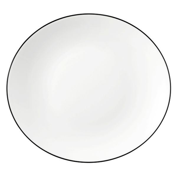 Seltmann Weiden, Modern Life : 10826 Black Line - Platzteller oval 5235, 34 cm