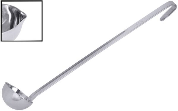 Servierkelle fugenlos, Edelstahl, I: 0,125 ltr., D: 8 cm, Stiellänge: 32 cm
