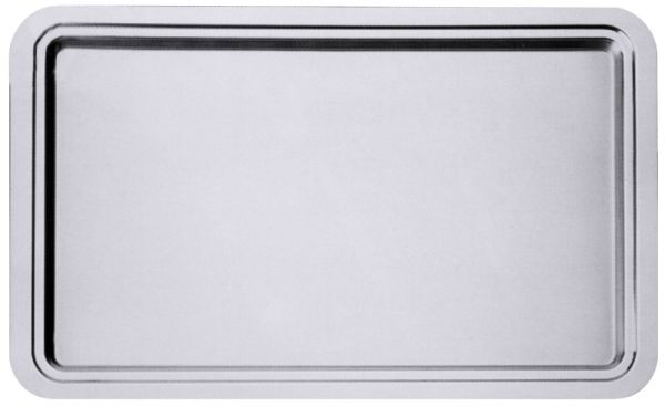 Buffet-Tablett GN 1/1, offener Rand, Edelstahl, 53 x 32,5 x 1,5 cm