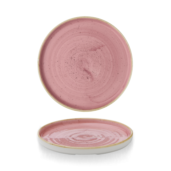 Churchill, Stonecast : Petal Pink - Teller flach m. erhöhten Rand, 21 x 2 cm