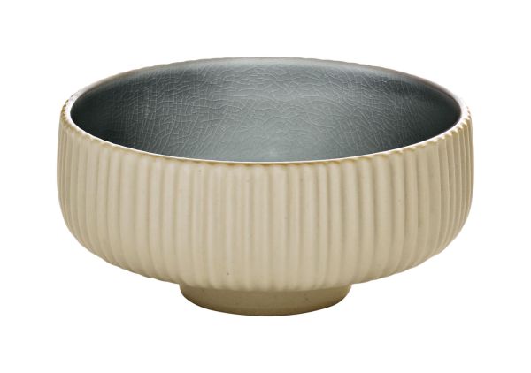 Playground, Steinzeug - NARA Grau : Relief- Bowl rund 16 cm/ 0,71 ltr.