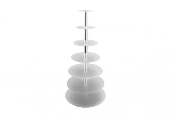 Etagen- Tortenständer, Alu, 7 Etagen: 16/ 20/ 26/ 32/ 40/ 45/ 50 cm, H: 104,4 cm