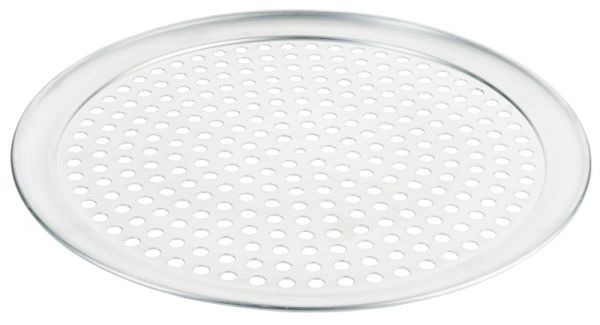 Gelochtes Pizzablech, Alu, H: 1 cm, D: 36 cm